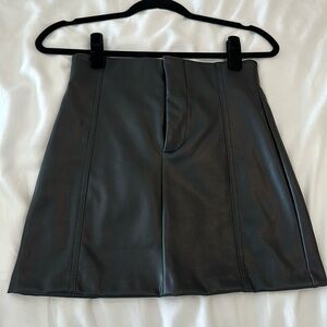 Black leather skirt